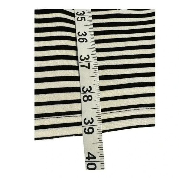 WHBM Women’s Size 6 Black & White Gradient Stripe Belted Sleeveless Sheath Dress - Picture 6 of 6